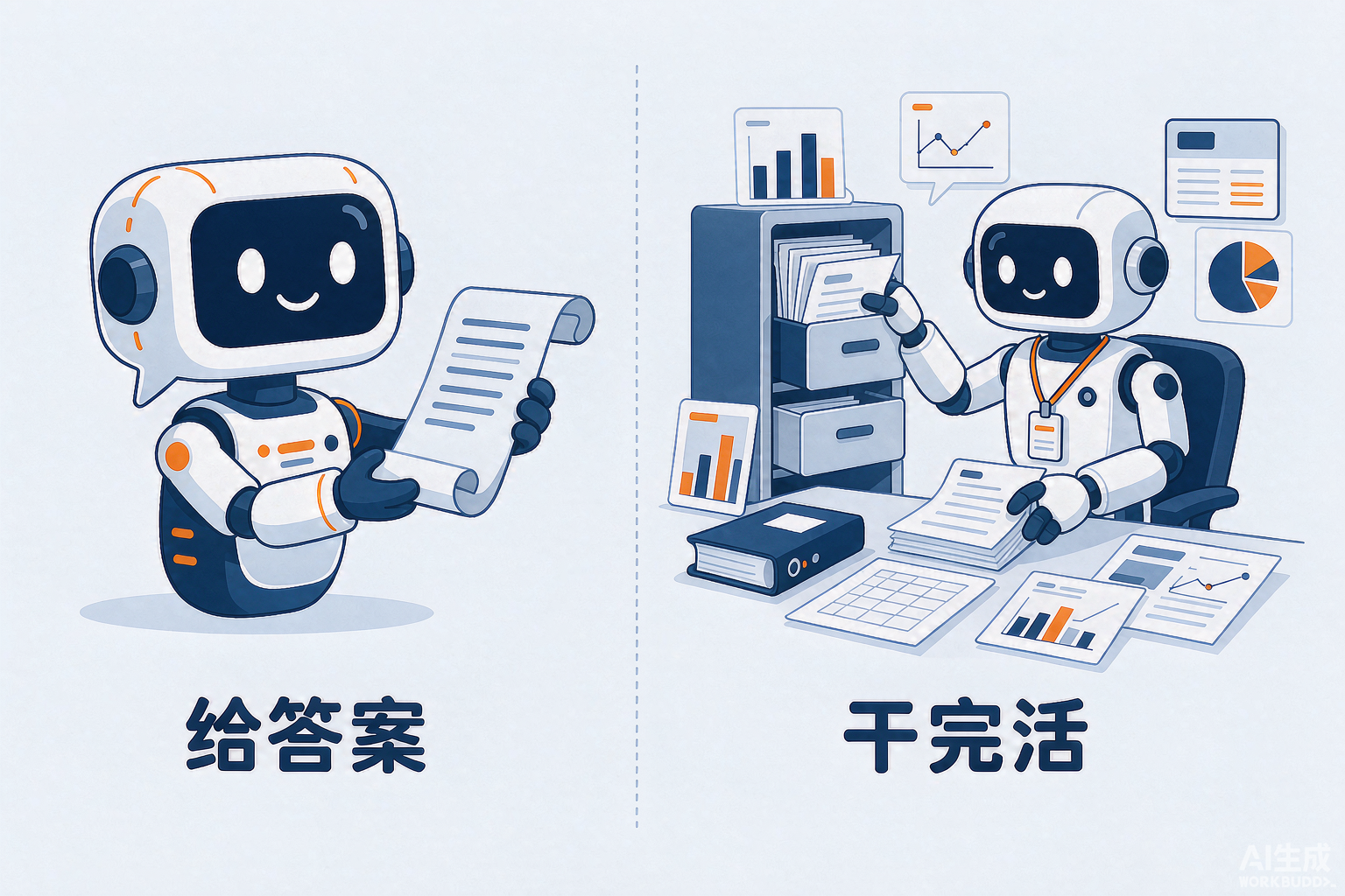 Chatbot versus work platform infographic