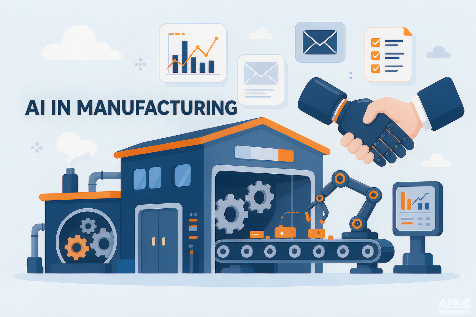 Manufacturing AI use case checklist illustration